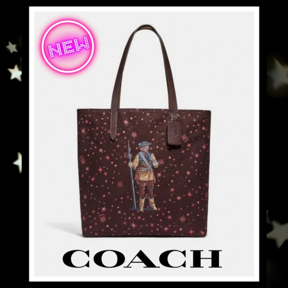 ⭐️NEW⭐️ COACH Leia Starry Print STAR WARS Town Tote